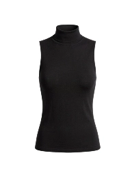 Black sleeveless turtleneck.